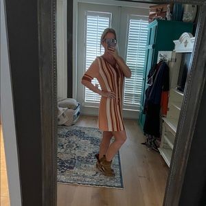 Free People Sunset Stripe Lollipop Sweater Dress